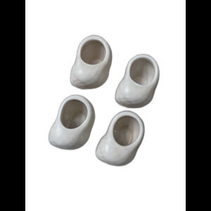 Vintage Porcelain Escargot Snail Pots  Set of 4 Pale Ceramic Glazed Glossy